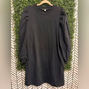 Black Long Sleeve sweatshirt Dress